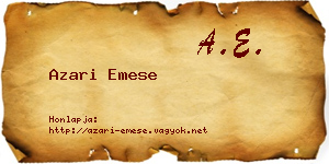 Azari Emese névjegykártya