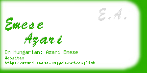 emese azari business card